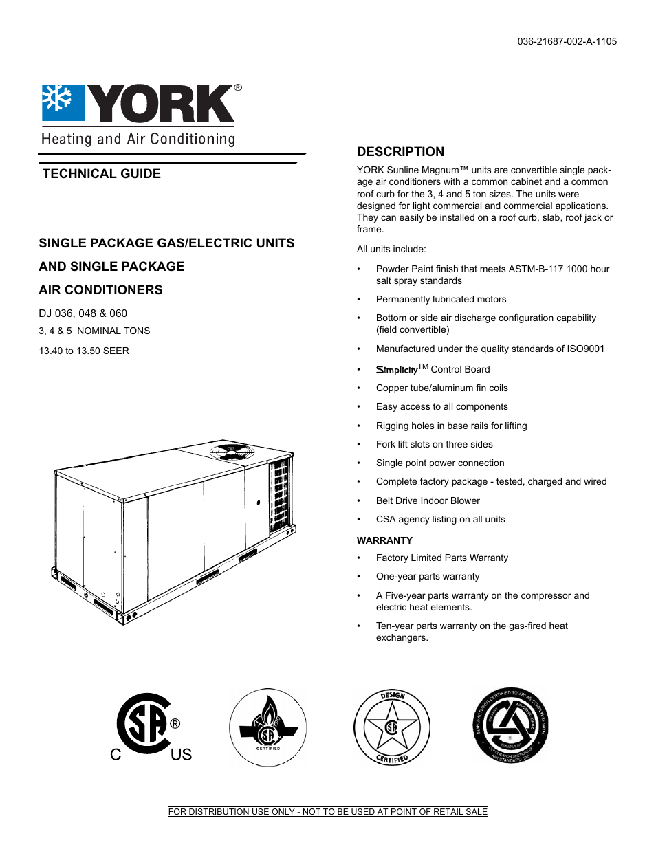 York DJ 060 User Manual | 48 pages