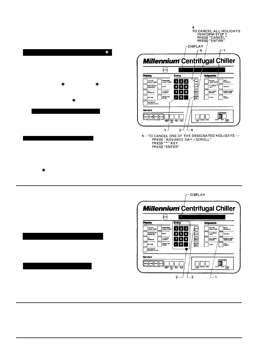 Fig. 11 – keypad – programming “holiday” setpoint | York Millennium YK M3 M3 G4 THRU YK S6 S4 J2 User Manual | Page 18 / 60