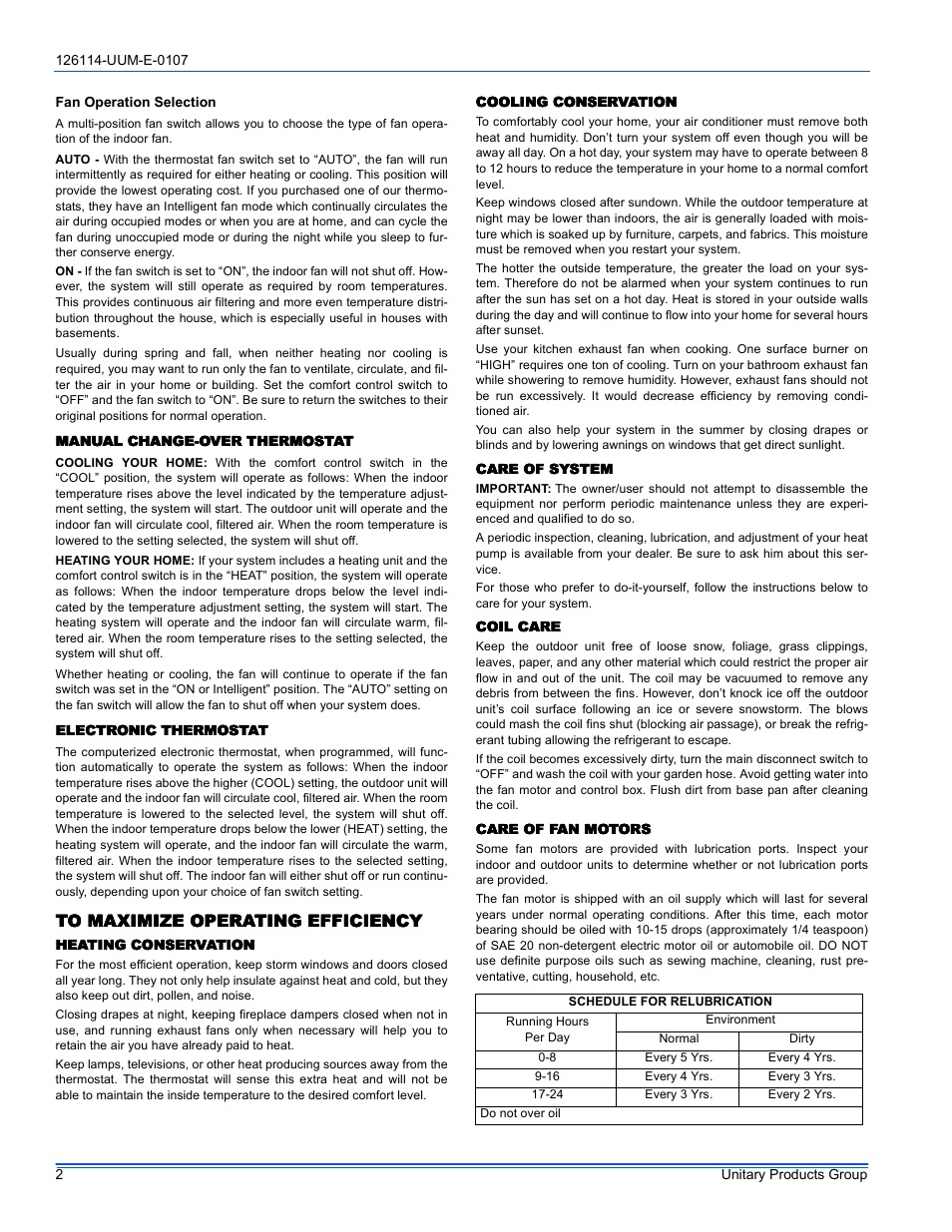 York 14 Series User Manual | Page 2 / 4