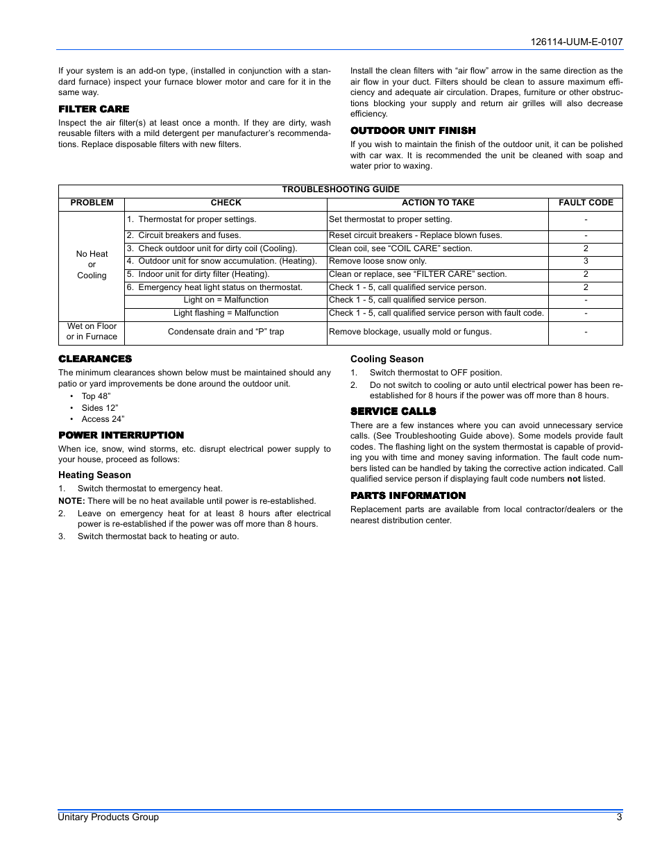 York 14 Series User Manual | Page 3 / 4