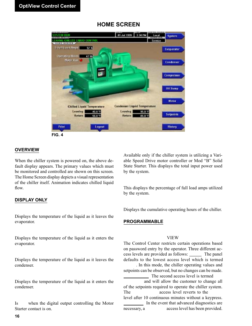 Home screen | York R123 User Manual | Page 16 / 156