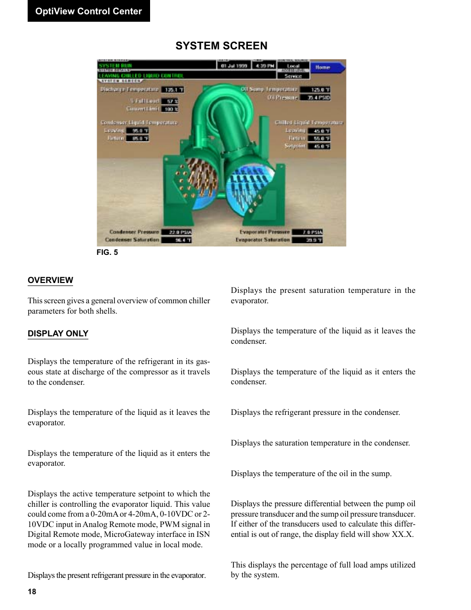 System screen | York R123 User Manual | Page 18 / 156