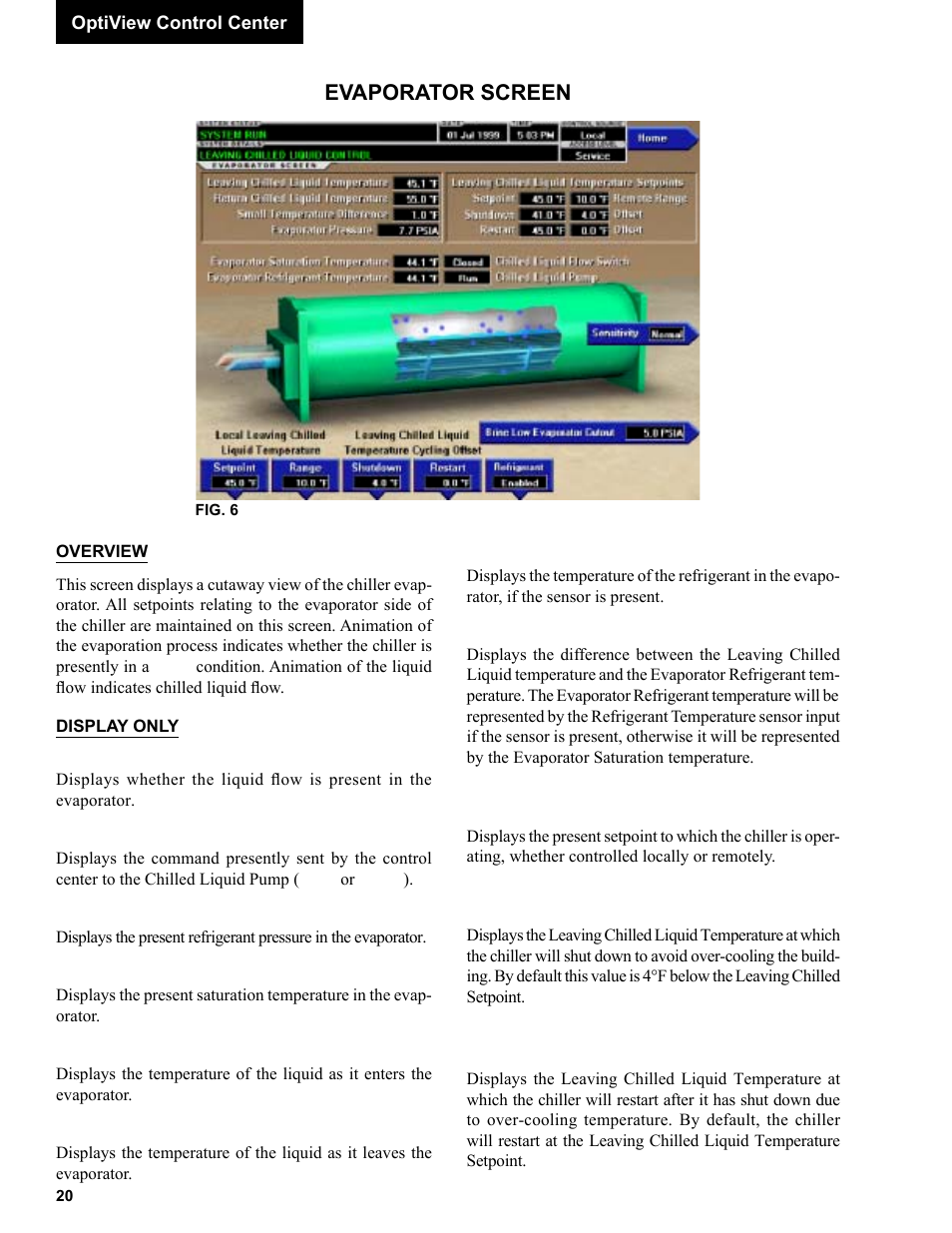 Evaporator screen | York R123 User Manual | Page 20 / 156