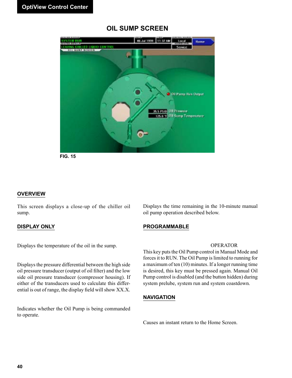 Oil sump screen | York R123 User Manual | Page 40 / 156