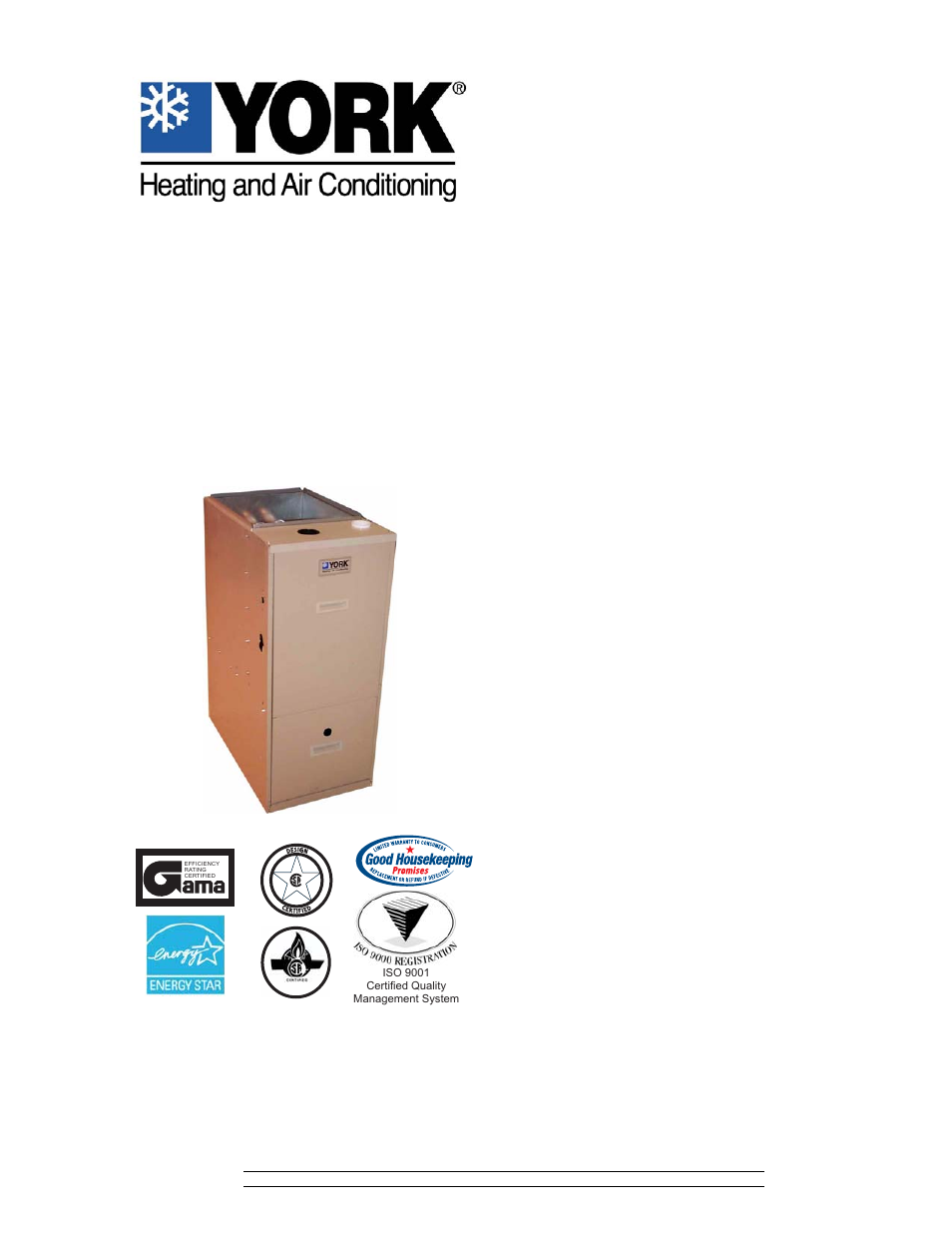 York GY9S-UP User Manual | 8 pages