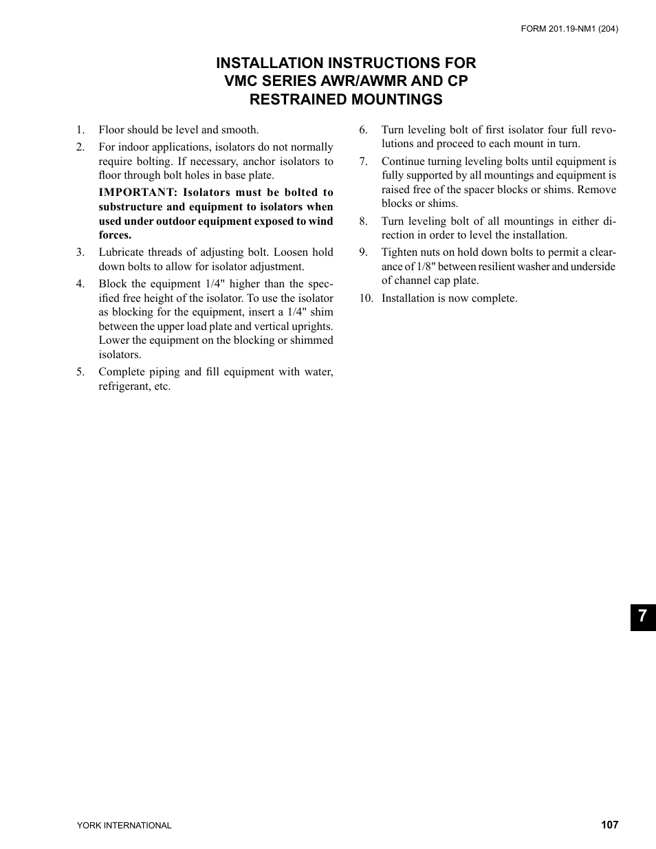York YCAS0130 User Manual | Page 107 / 204