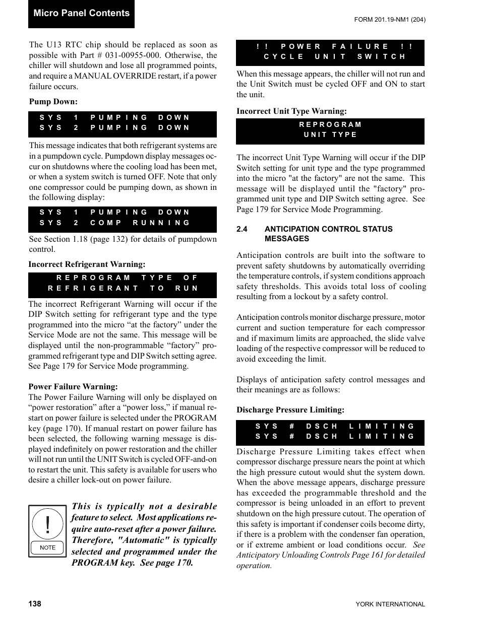 York YCAS0130 User Manual | Page 138 / 204