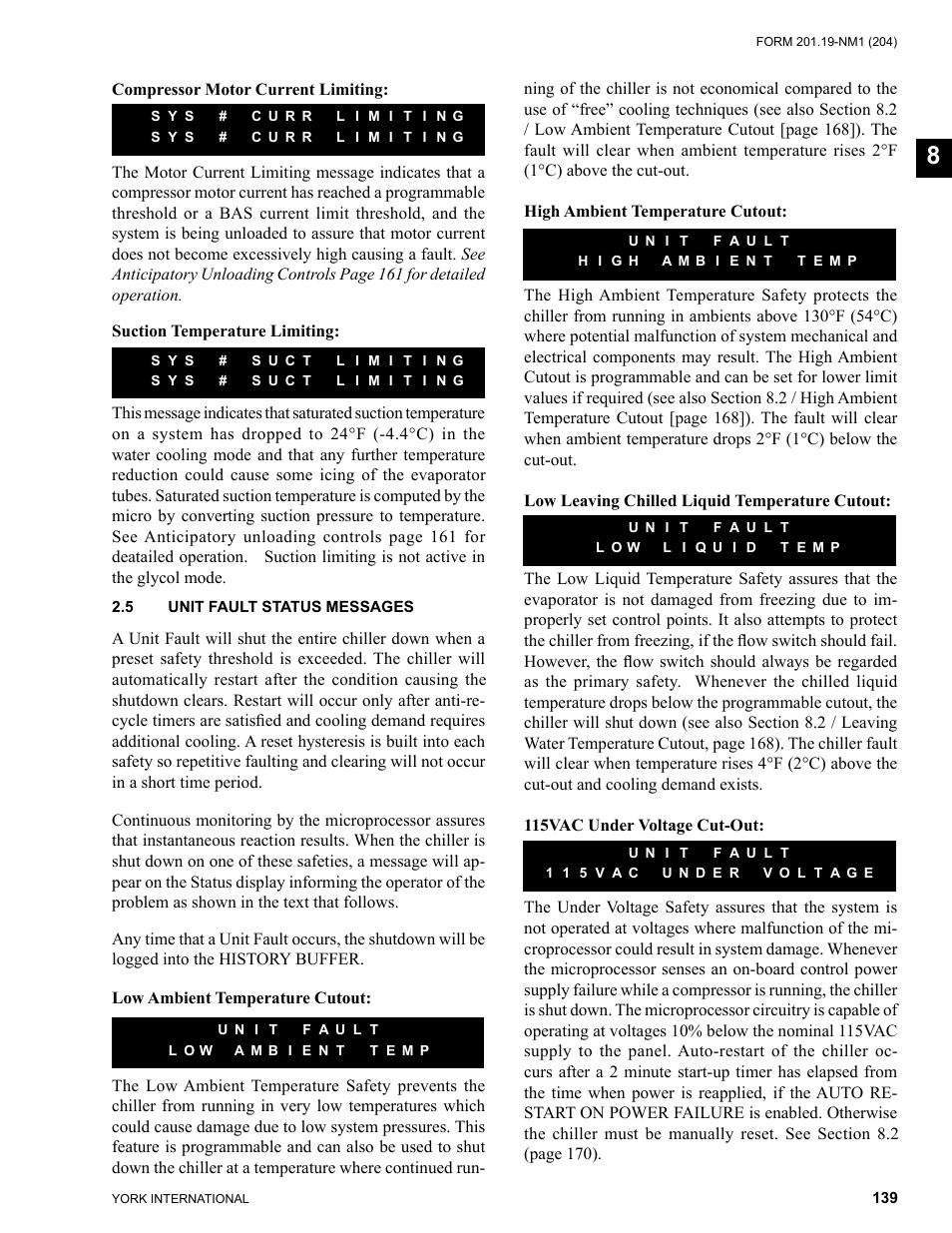 York YCAS0130 User Manual | Page 139 / 204