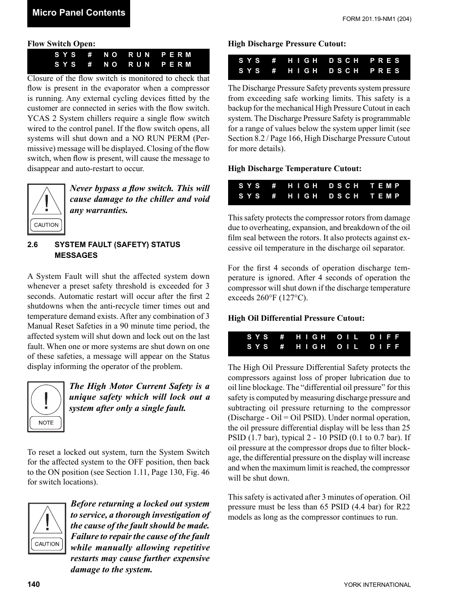 York YCAS0130 User Manual | Page 140 / 204