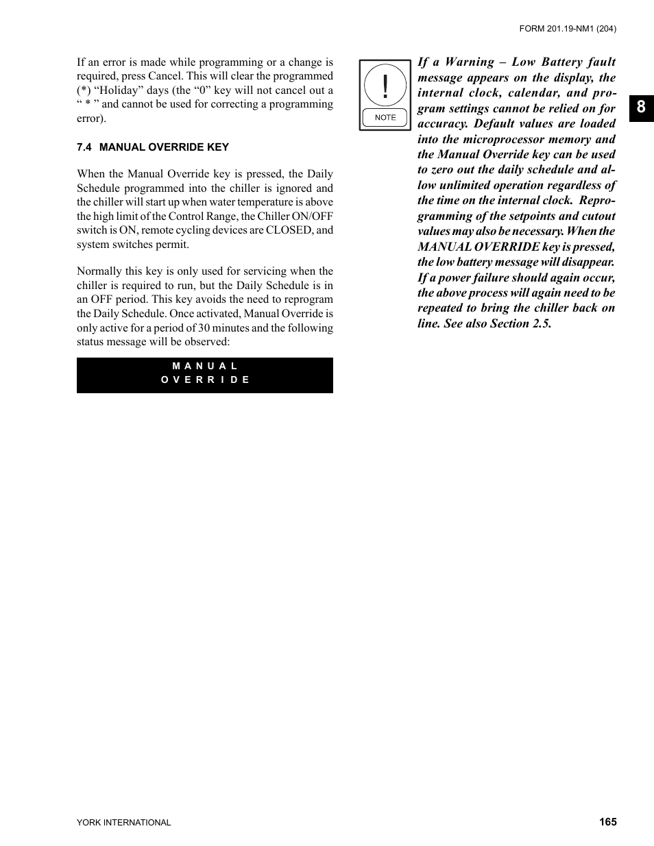 York YCAS0130 User Manual | Page 165 / 204