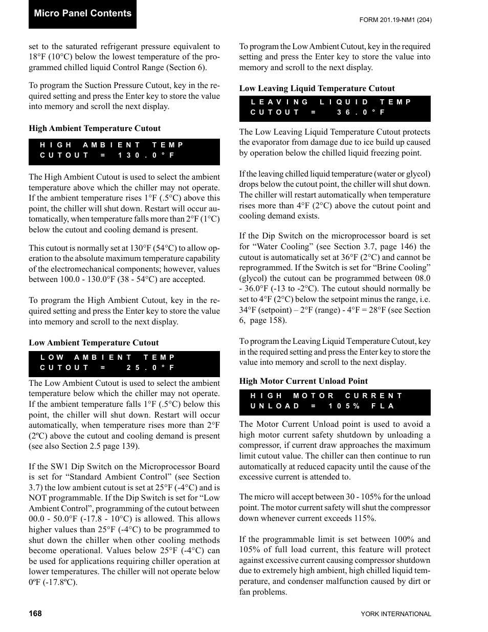 York YCAS0130 User Manual | Page 168 / 204