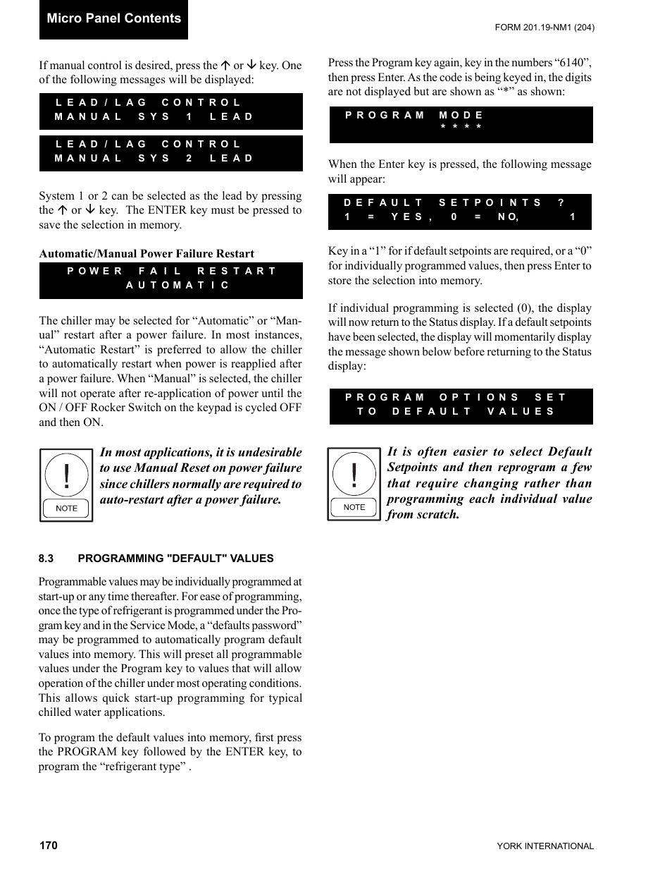 York YCAS0130 User Manual | Page 170 / 204