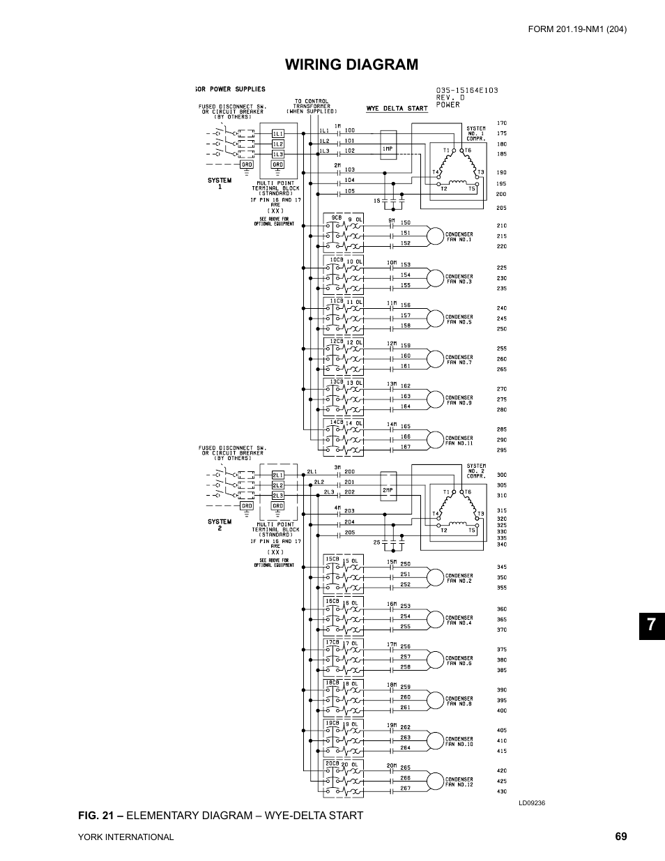 Wiring diagram | York YCAS0130 User Manual | Page 69 / 204