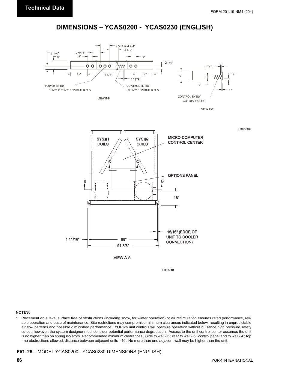 Technical data | York YCAS0130 User Manual | Page 86 / 204