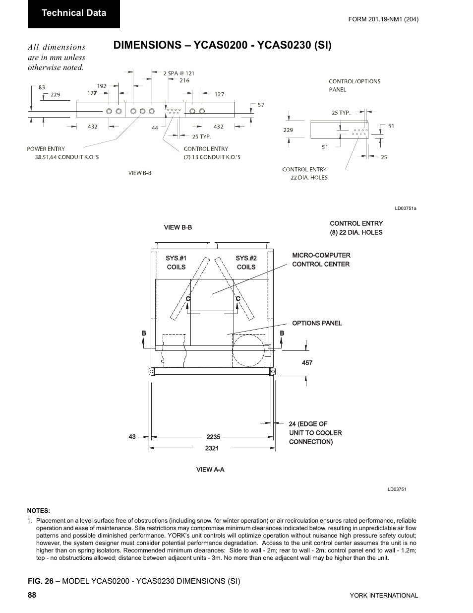 Technical data | York YCAS0130 User Manual | Page 88 / 204