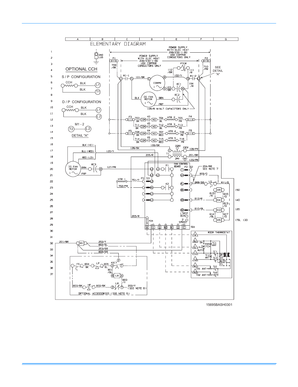9 typical wiring diagram (208/230-1-60 power, Supply) deb models | York D2EB030 User Manual | Page 18 / 24