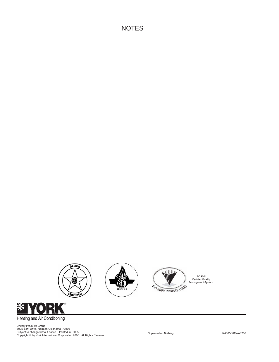 York CHAMPION D2EB User Manual | Page 16 / 16