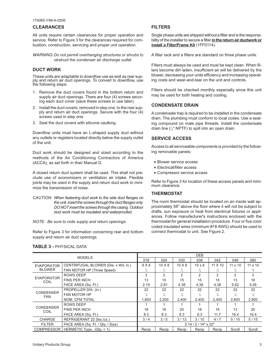 York CHAMPION D2EB User Manual | Page 3 / 16