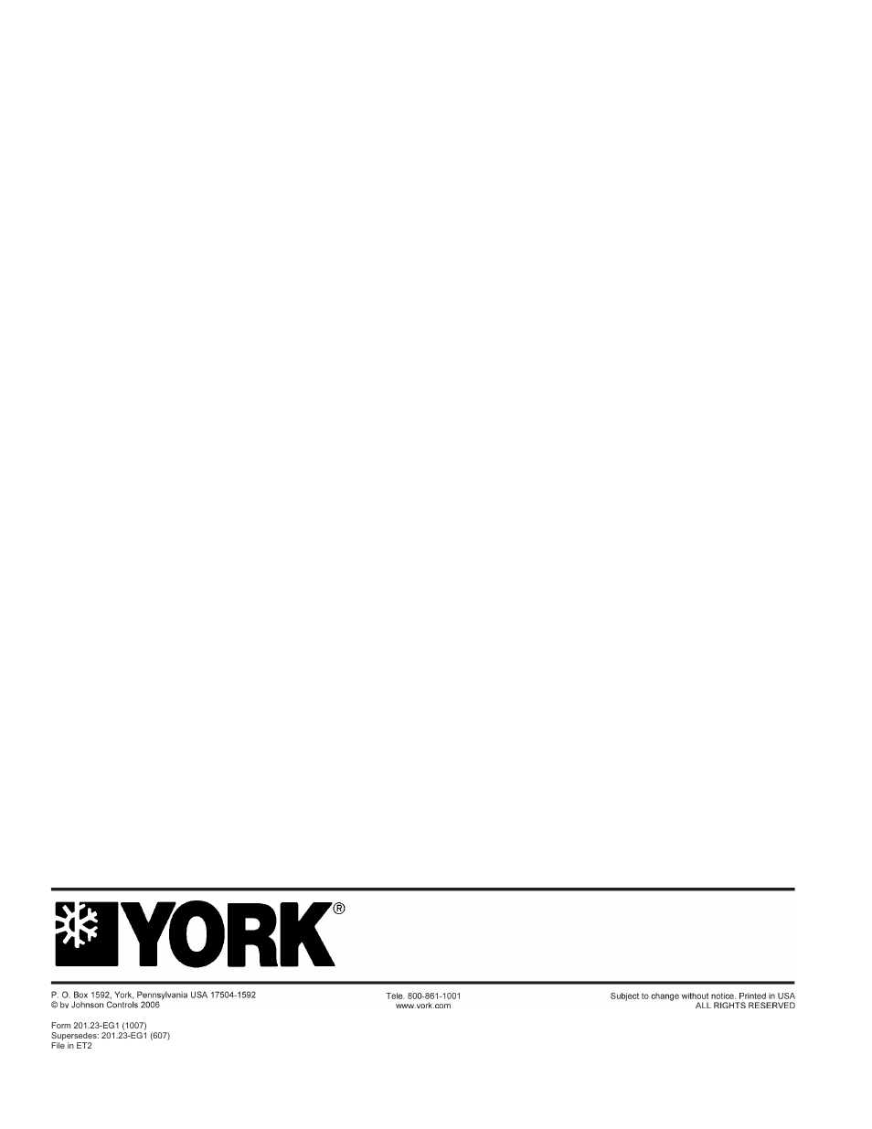 York UL R134A User Manual | Page 140 / 140