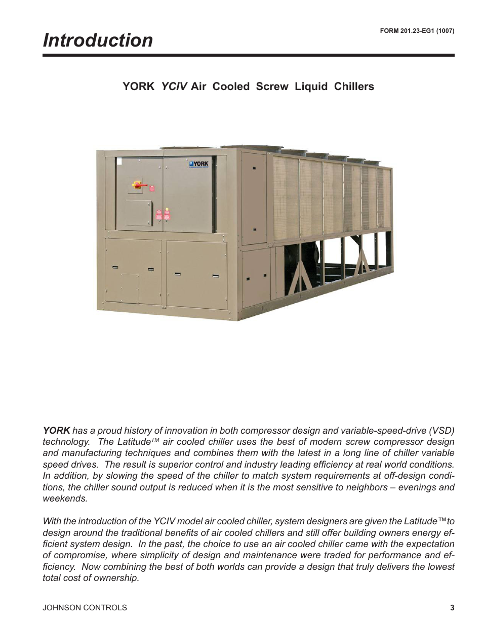 Introduction | York UL R134A User Manual | Page 3 / 140