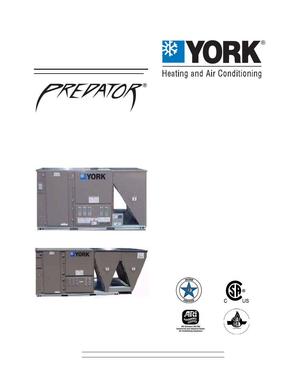 York PREDATOR DR090 User Manual | 64 pages