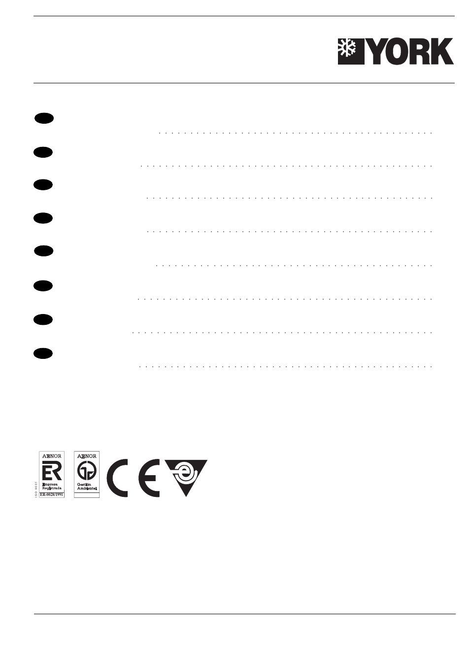 York YCSA User Manual | 56 pages