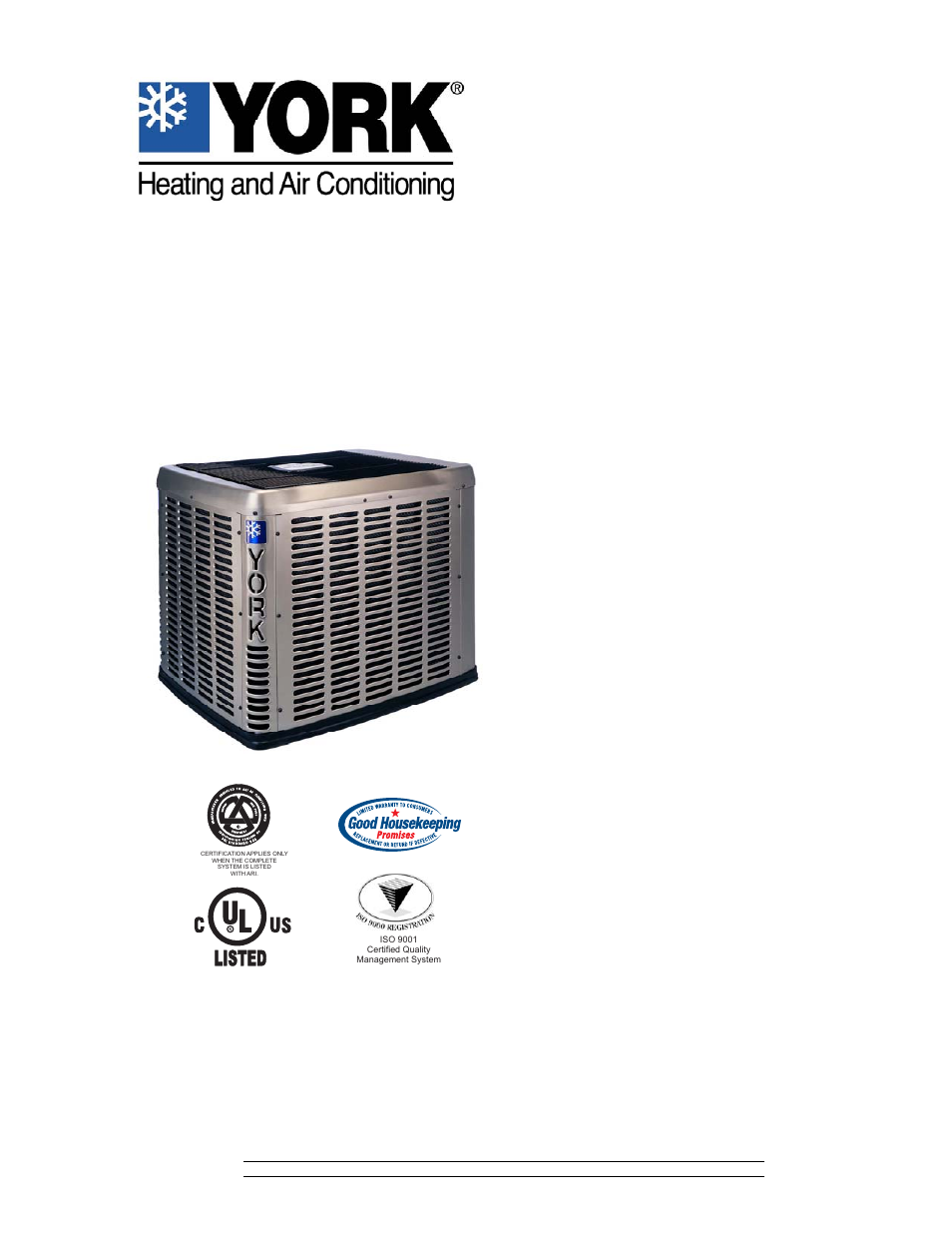 York YMA024 User Manual | 24 pages
