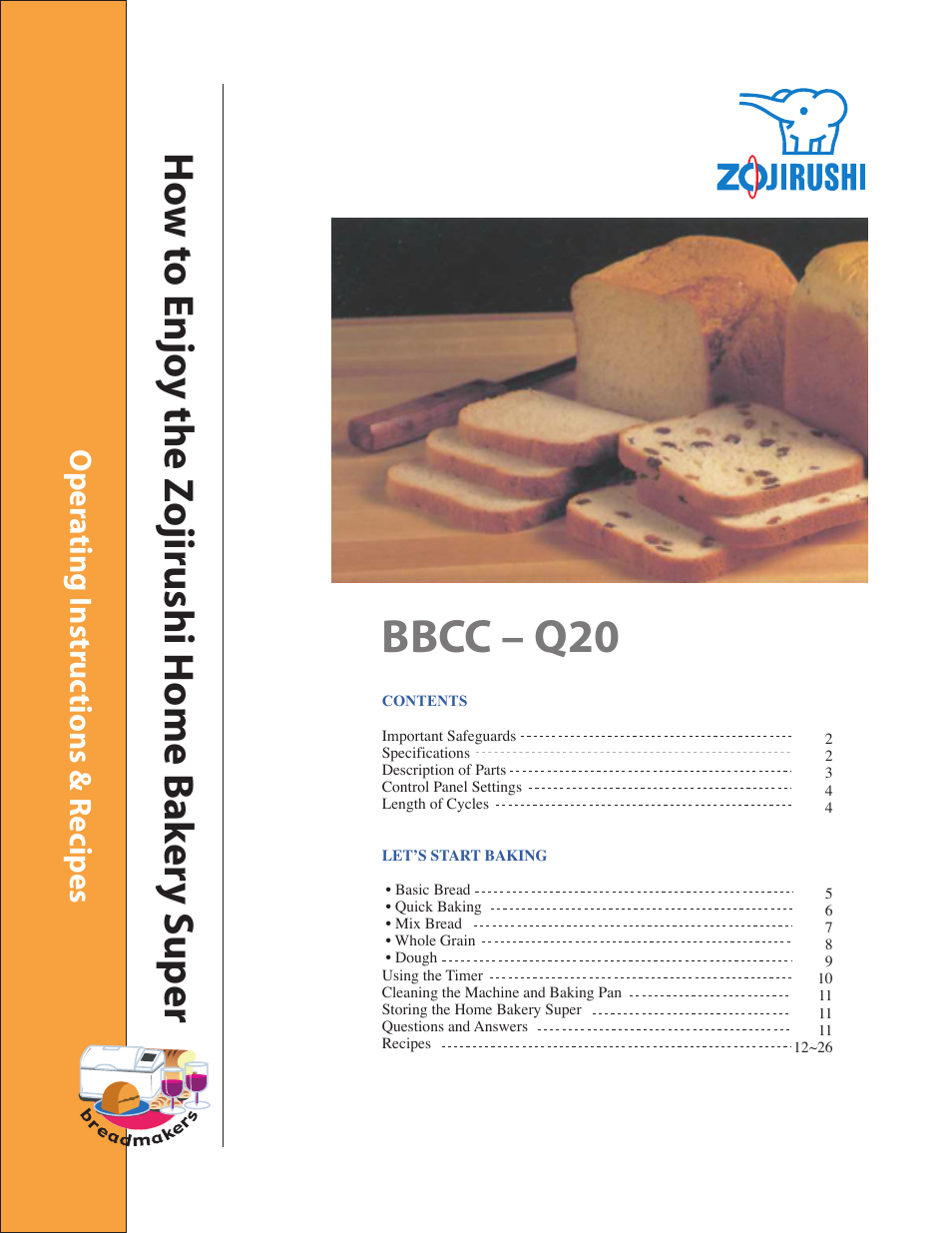 Zojirushi BBCC-Q20 User Manual | 28 pages