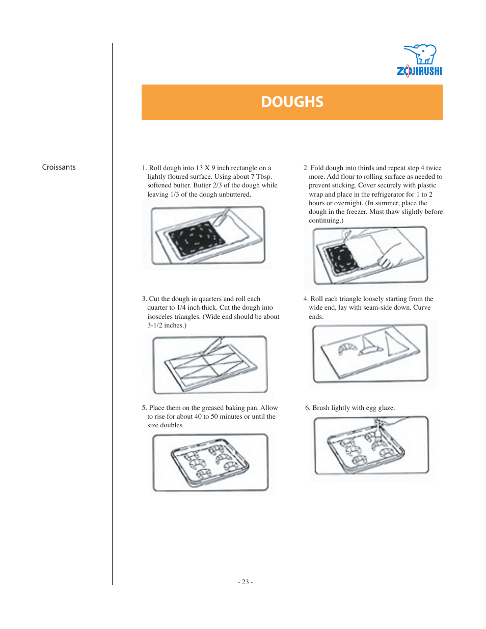 Doughs | Zojirushi BBCC-Q20 User Manual | Page 23 / 28