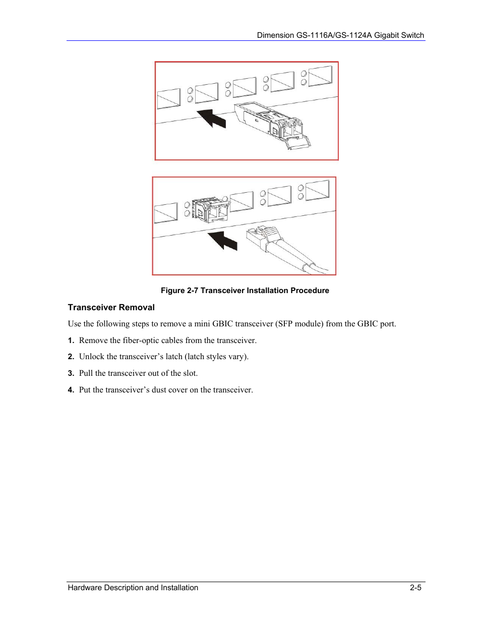 ZyXEL Communications ZyXEL Dimension GS-1124A User Manual | Page 21 / 30