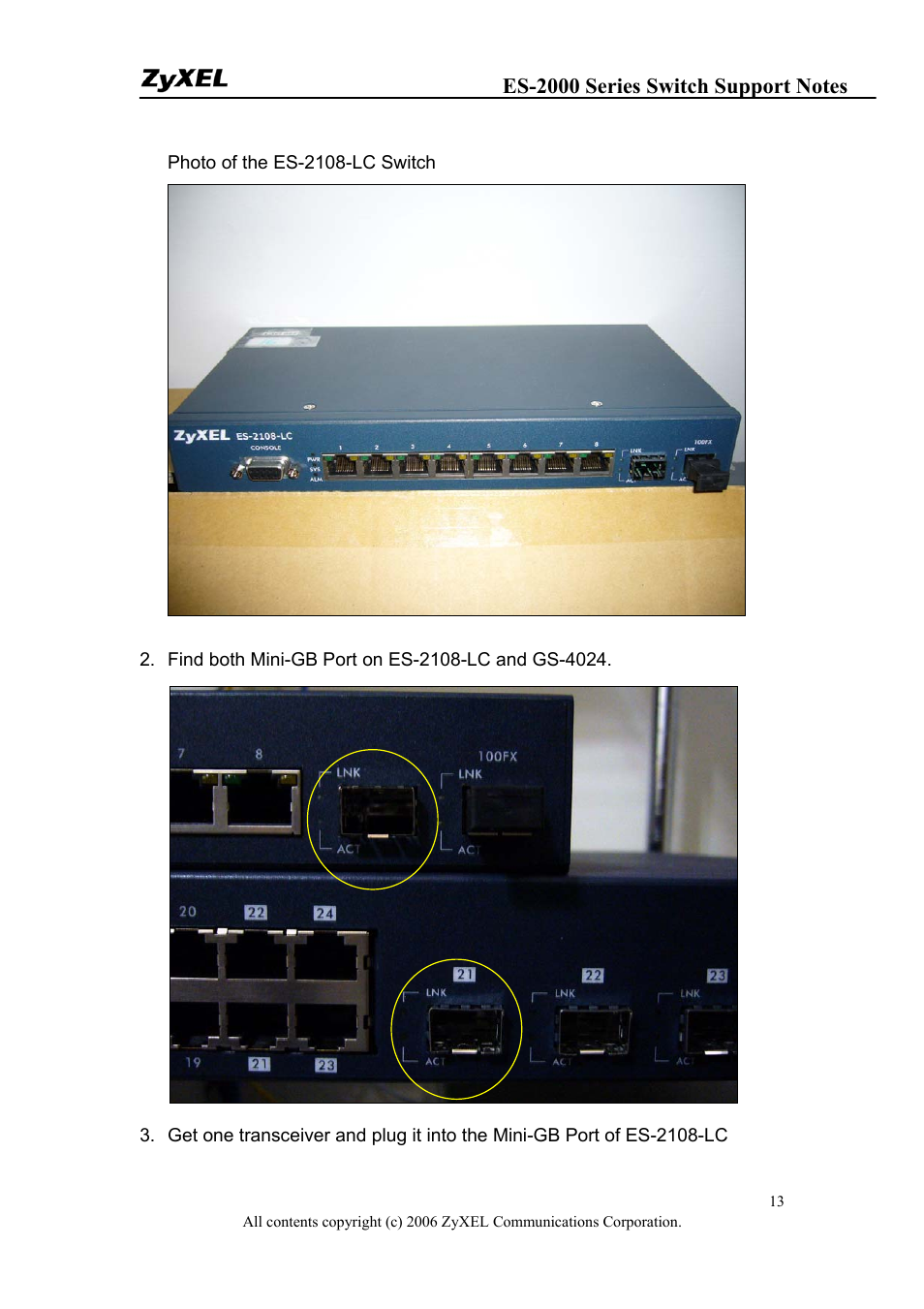 ZyXEL Communications ES-2048 User Manual | Page 13 / 88