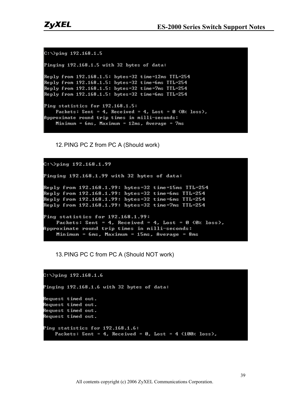 ZyXEL Communications ES-2048 User Manual | Page 39 / 88