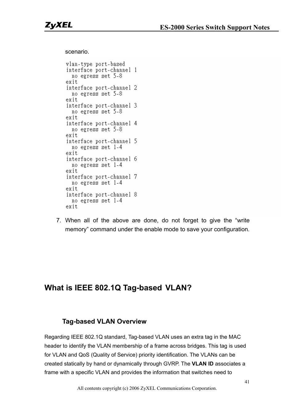 What is ieee 802.1q tag-based, Vlan | ZyXEL Communications ES-2048 User Manual | Page 41 / 88