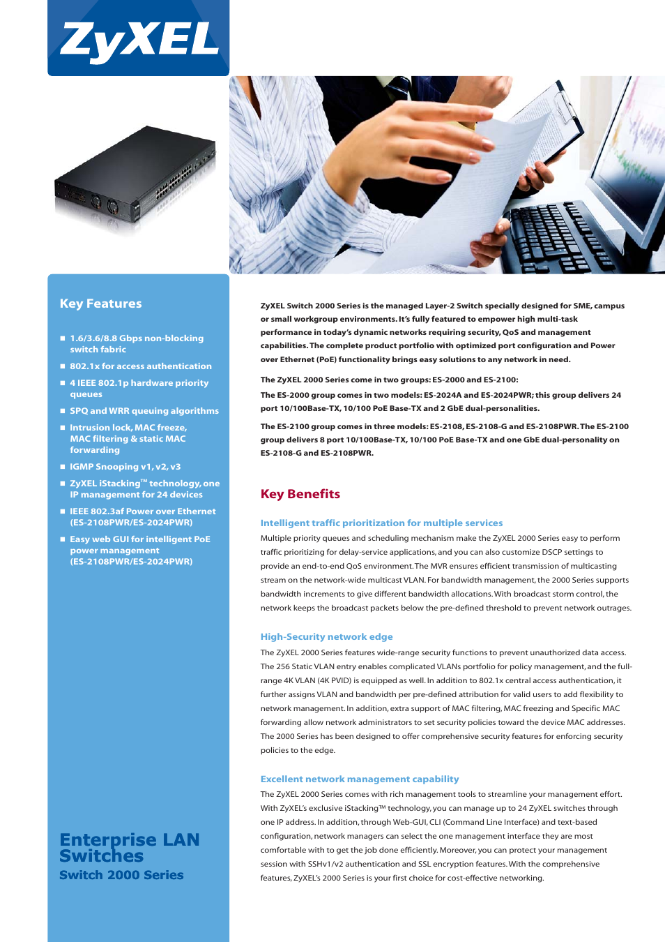 ZyXEL Communications ZyXEL Dimension ES-2108-G User Manual | 4 pages