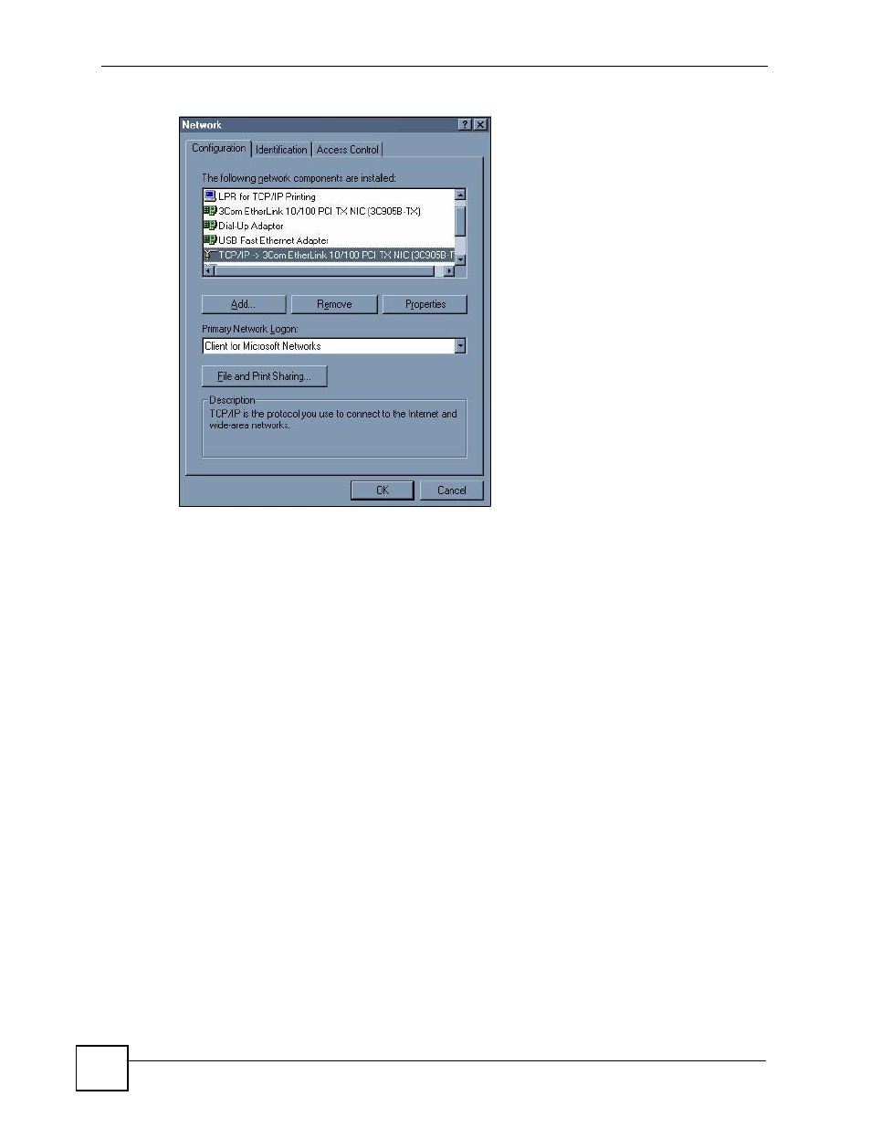 Figure 46 windows 95/98/me: network: configuration | ZyXEL Communications DMA-1000 Series User Manual | Page 94 / 192