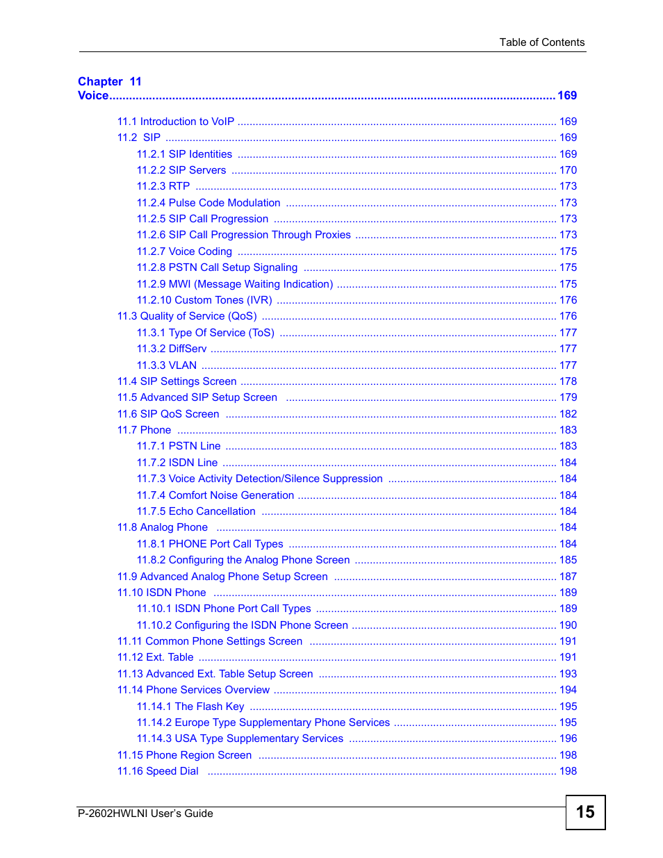 ZyXEL Communications P-2602HWLNI User Manual | Page 15 / 496