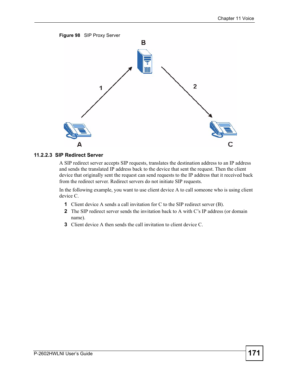 Figure 98 sip proxy server | ZyXEL Communications P-2602HWLNI User Manual | Page 171 / 496