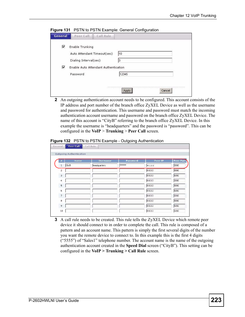 ZyXEL Communications P-2602HWLNI User Manual | Page 223 / 496