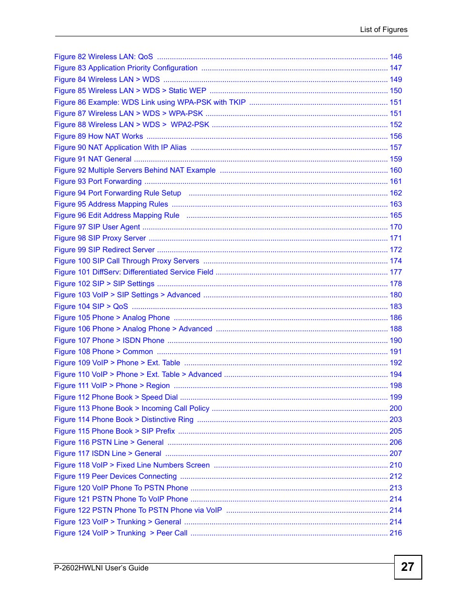 ZyXEL Communications P-2602HWLNI User Manual | Page 27 / 496