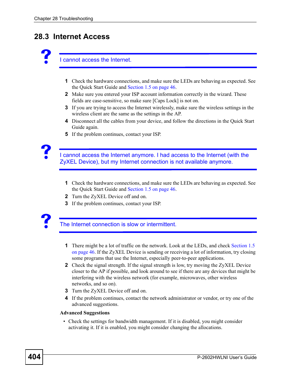 3 internet access, Internet access | ZyXEL Communications P-2602HWLNI User Manual | Page 404 / 496