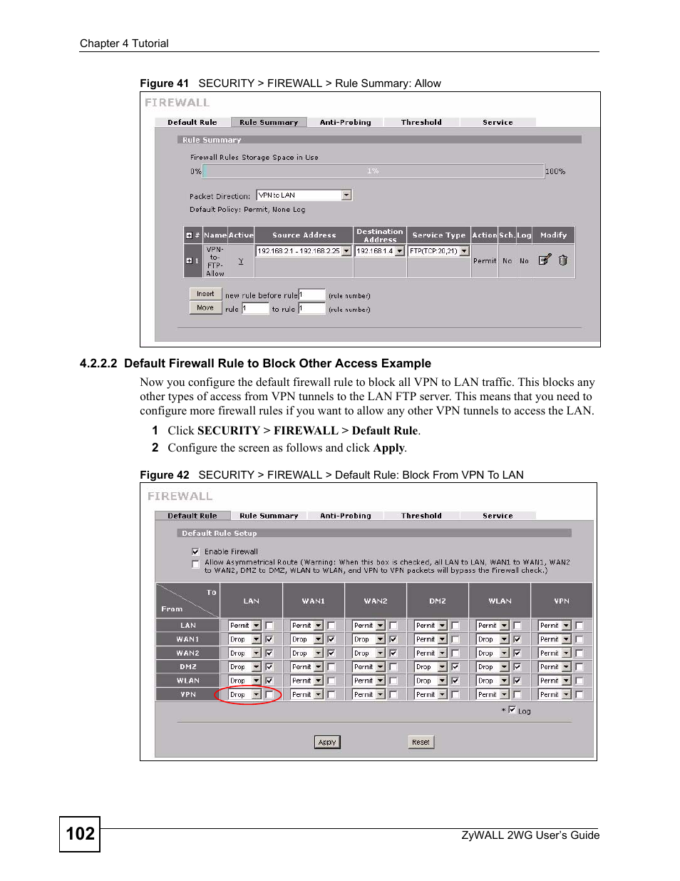 ZyXEL Communications ZyXEL ZyWALL 2WG User Manual | Page 102 / 730