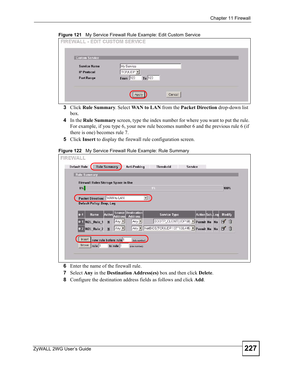 ZyXEL Communications ZyXEL ZyWALL 2WG User Manual | Page 227 / 730