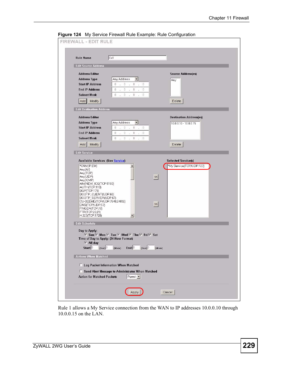 ZyXEL Communications ZyXEL ZyWALL 2WG User Manual | Page 229 / 730