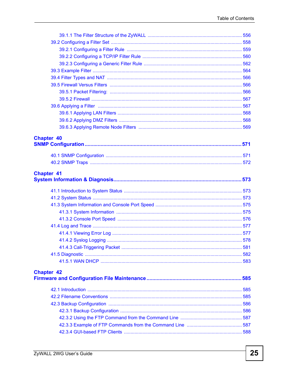 ZyXEL Communications ZyXEL ZyWALL 2WG User Manual | Page 25 / 730