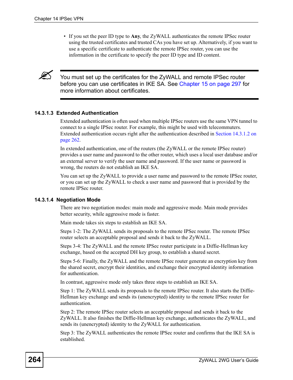 ZyXEL Communications ZyXEL ZyWALL 2WG User Manual | Page 264 / 730