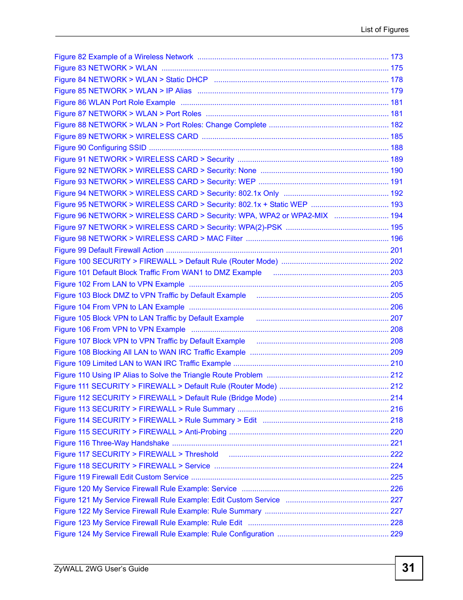 ZyXEL Communications ZyXEL ZyWALL 2WG User Manual | Page 31 / 730