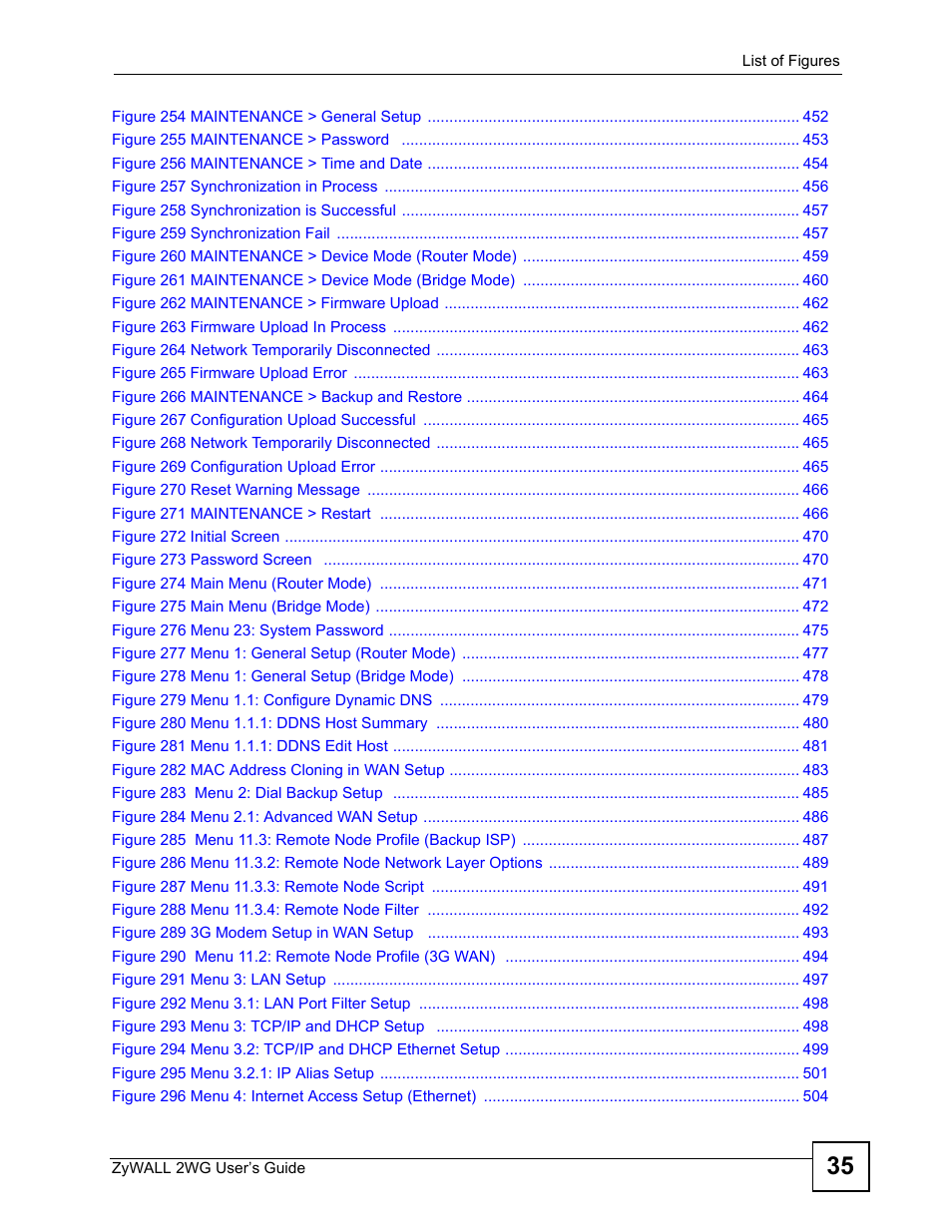 ZyXEL Communications ZyXEL ZyWALL 2WG User Manual | Page 35 / 730