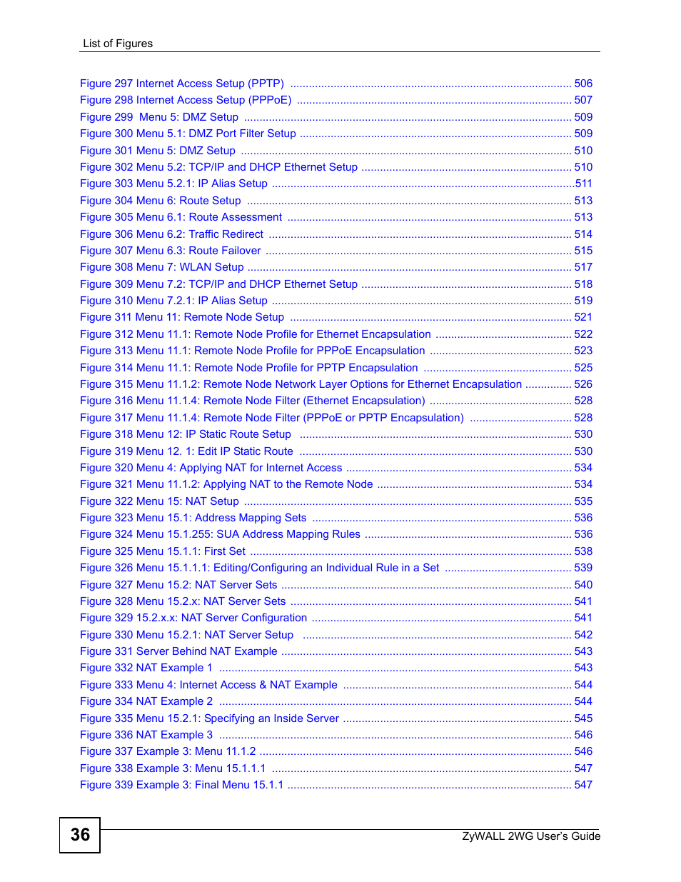 ZyXEL Communications ZyXEL ZyWALL 2WG User Manual | Page 36 / 730