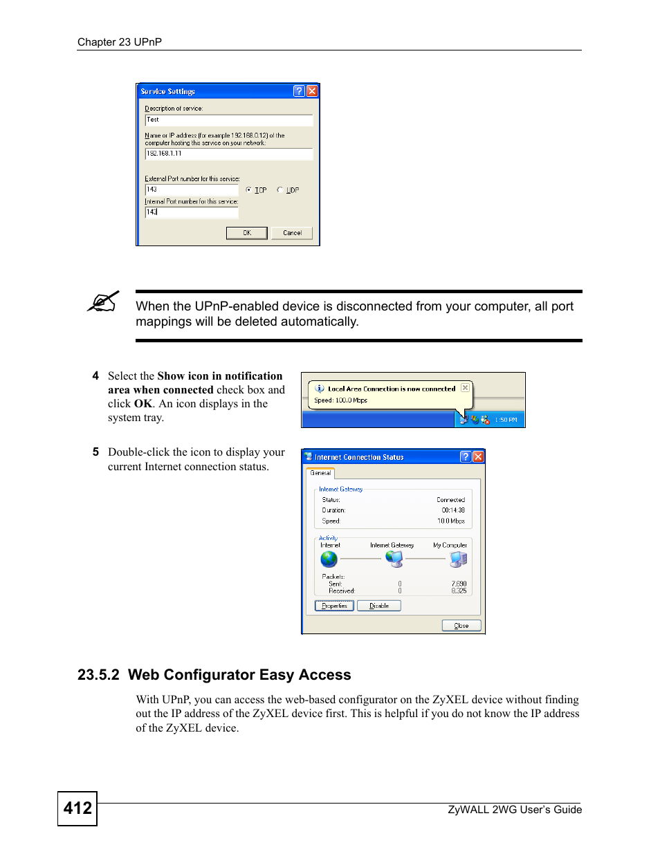 2 web configurator easy access | ZyXEL Communications ZyXEL ZyWALL 2WG User Manual | Page 412 / 730