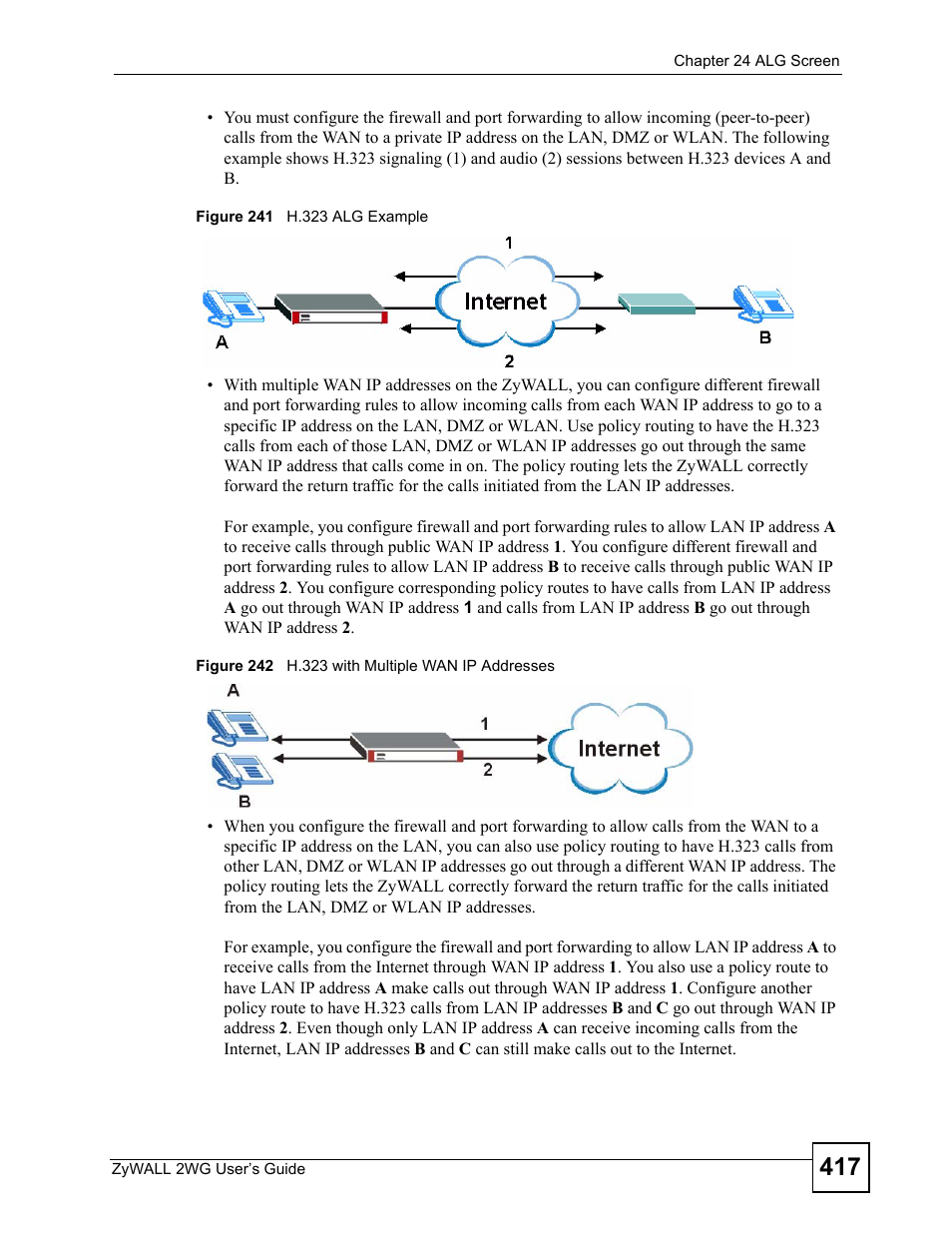 ZyXEL Communications ZyXEL ZyWALL 2WG User Manual | Page 417 / 730